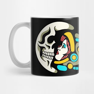 Skull moon and space Mug